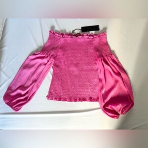 Kobi Halperin Off the Shoulder smocked blouse